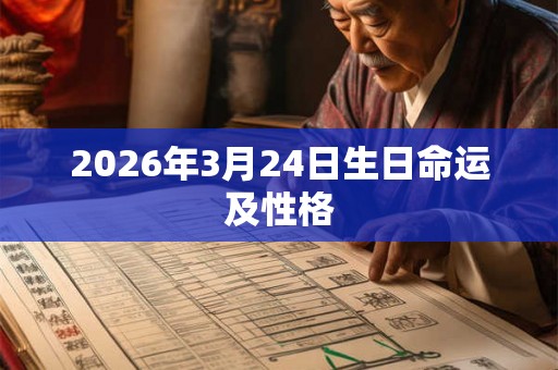 2026年3月24日生日命运及性格 2026年3月24日生日命运及性格