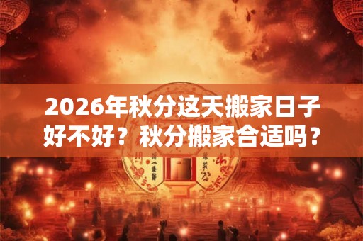 2026年秋分这天搬家日子好不好？秋分搬家合适吗？