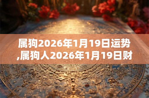 属狗2026年1月19日运势,属狗人2026年1月19日财运,生肖狗2026年1月19日运势