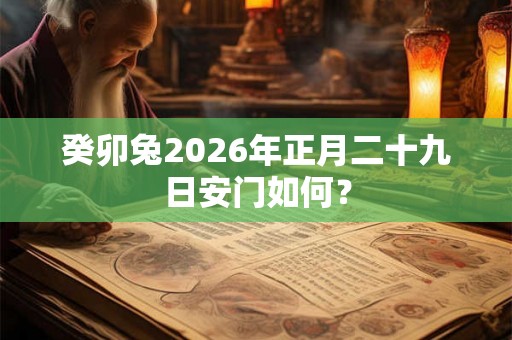 癸卯兔2026年正月二十九日安门如何? 癸卯兔2026年正月二十九日安门如何?