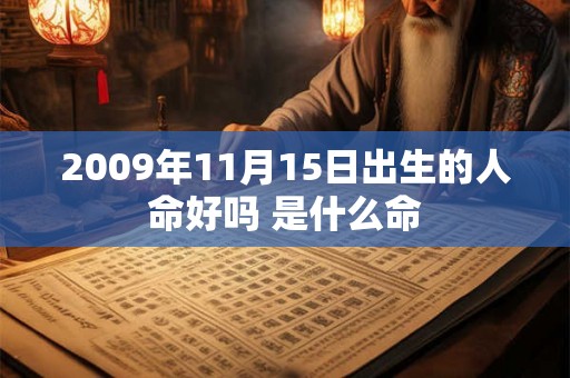 2009年11月15日出生的人命好吗 是什么命