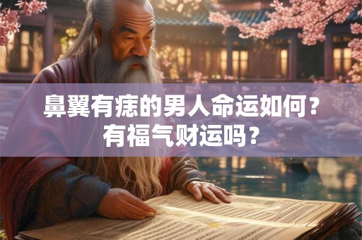 鼻翼有痣的男人命运如何？有福气财运吗？