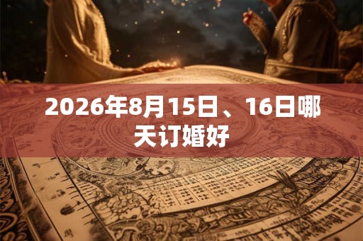 2026年8月15日、16日哪天订婚好 2026年8月15日、16日哪天订婚好