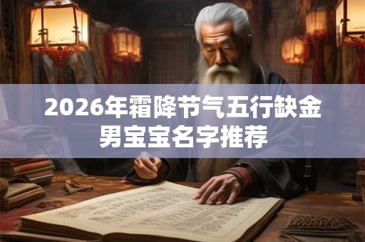 2026年霜降节气五行缺金男宝宝名字推荐 2026年霜降节气五行缺金男宝宝名字推荐