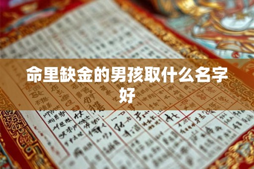 命里缺金的男孩取什么名字好