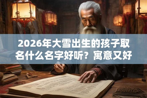 2026年大雪出生的孩子取名什么名字好听？寓意又好？