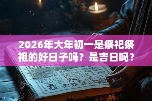 2026年大年初一是祭祀祭祖的好日子吗？是吉日吗？