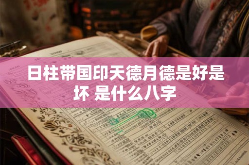 日柱带国印天德月德是好是坏 是什么八字 日柱带国印天德月德是好是坏 是什么八字