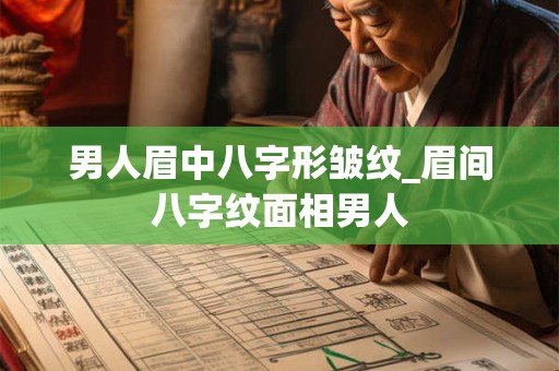 男人眉中八字形皱纹_眉间八字纹面相男人