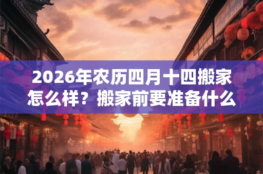 2026年农历四月十四搬家怎么样？搬家前要准备什么？