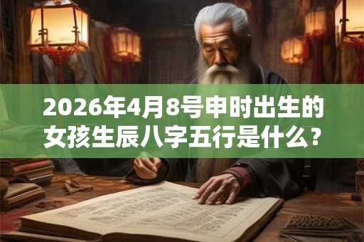 2026年4月8号申时出生的女孩生辰八字五行是什么？要怎么取名？
