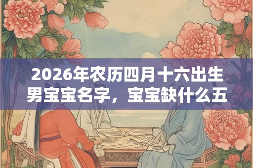 2026年农历四月十六出生男宝宝名字,宝宝缺什么五行? 2026年农历四月十六出生男宝宝名字,宝宝缺什么五行?