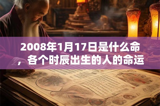 2008年1月17日是什么命,各个时辰出生的人的命运 2008年1月17日是什么命,各个时辰出生的人的命运