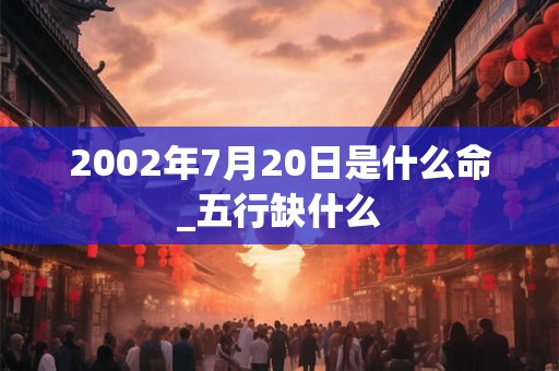 2002年7月20日是什么命_五行缺什么