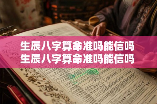 生辰八字算命准吗能信吗 生辰八字算命准吗能信吗 直呼