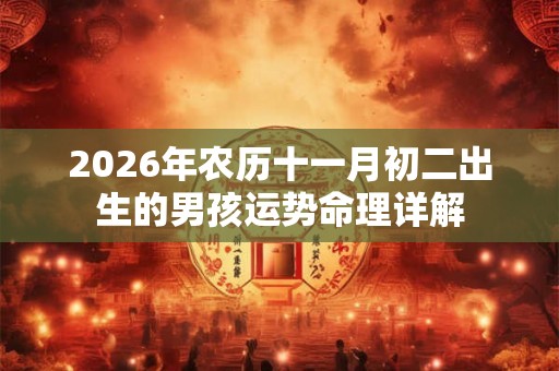 2026年农历十一月初二出生的男孩运势命理详解