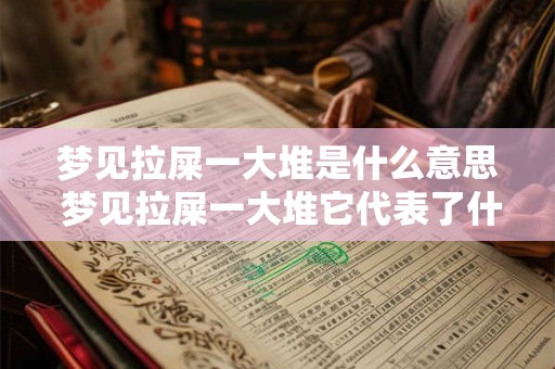 梦见拉屎一大堆是什么意思 梦见拉屎一大堆它代表了什么意义