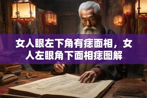 女人眼左下角有痣面相，女人左眼角下面相痣图解