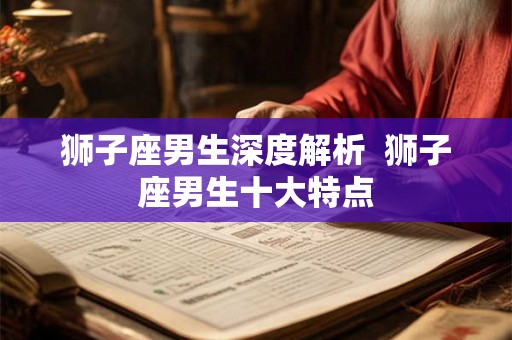 狮子座男生深度解析  狮子座男生十大特点