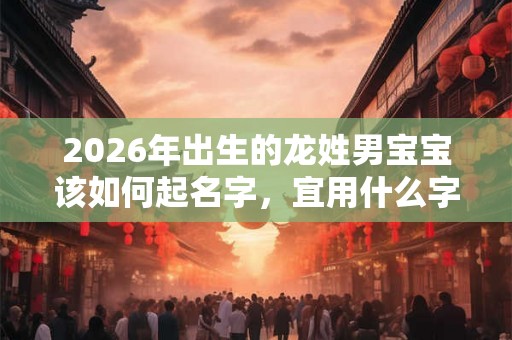 2026年出生的龙姓男宝宝该如何起名字，宜用什么字。