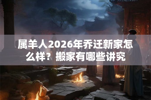 属羊人2026年乔迁新家怎么样？搬家有哪些讲究
