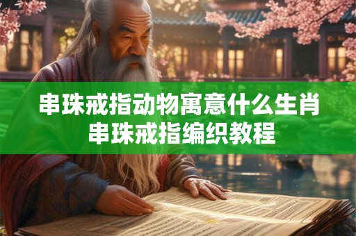 串珠戒指动物寓意什么生肖 串珠戒指编织教程