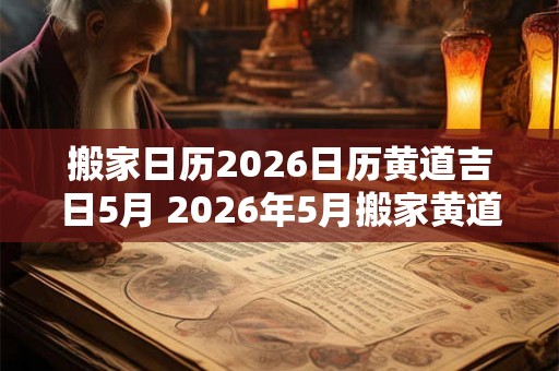 搬家日历2026日历黄道吉日5月 2026年5月搬家黄道吉日是哪天