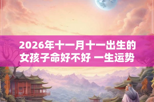 2026年十一月十一出生的女孩子命好不好 一生运势咋样