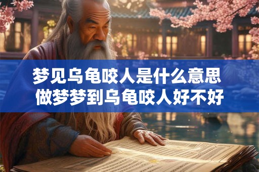 梦见乌龟咬人是什么意思 做梦梦到乌龟咬人好不好