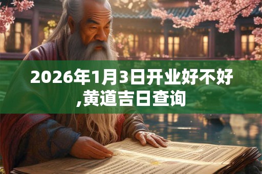 2026年1月3日开业好不好,黄道吉日查询