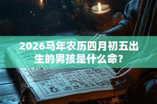 2026马年农历四月初五出生的男孩是什么命？