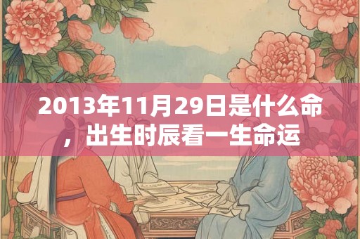 2013年11月29日是什么命,出生时辰看一生命运 2013年11月29日是什么命,出生时辰看一生命运