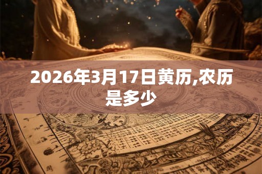 2026年3月17日黄历,农历是多少 2026年3月17日黄历,农历是多少