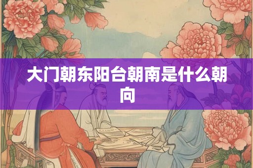 大门朝东阳台朝南是什么朝向