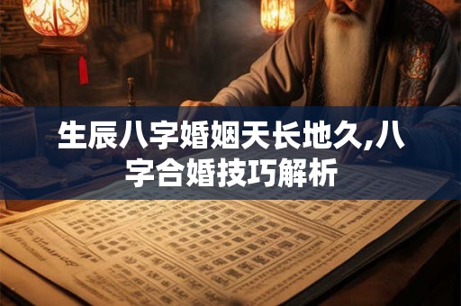 生辰八字婚姻天长地久,八字合婚技巧解析