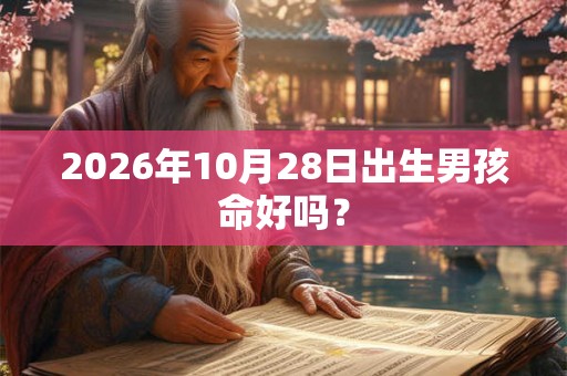 2026年10月28日出生男孩命好吗？