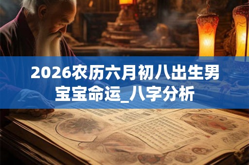 2026农历六月初八出生男宝宝命运_八字分析