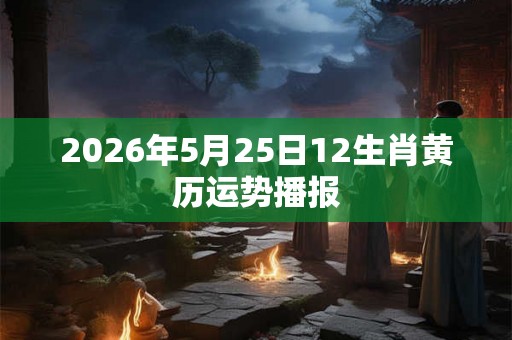2026年5月25日12生肖黄历运势播报