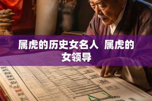 属虎的历史女名人  属虎的女领导