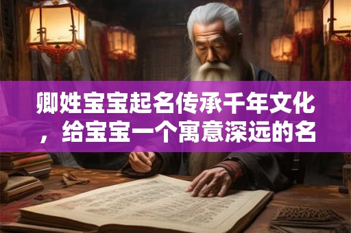 卿姓宝宝起名传承千年文化，给宝宝一个寓意深远的名字