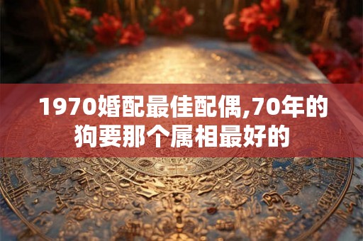 1970婚配最佳配偶,70年的狗要那个属相最好的