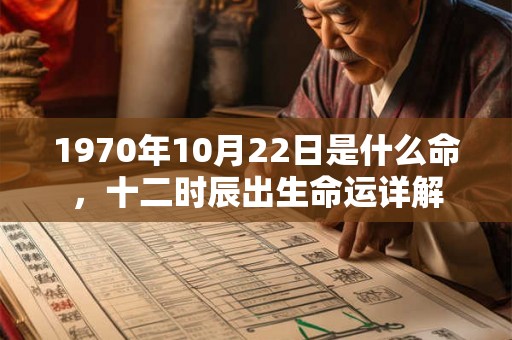 1970年10月22日是什么命，十二时辰出生命运详解