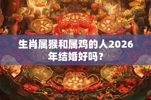 生肖属猴和属鸡的人2026年结婚好吗？