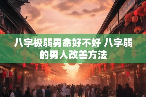 八字极弱男命好不好 八字弱的男人改善方法