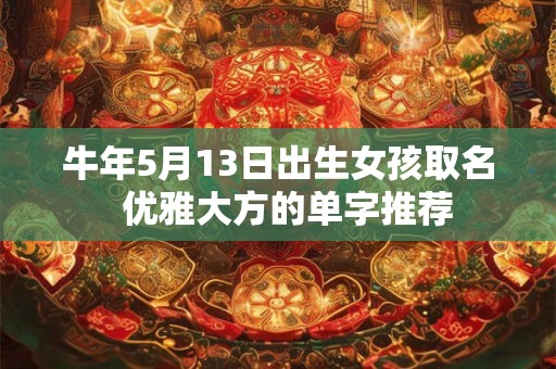 牛年5月13日出生女孩取名  优雅大方的单字推荐