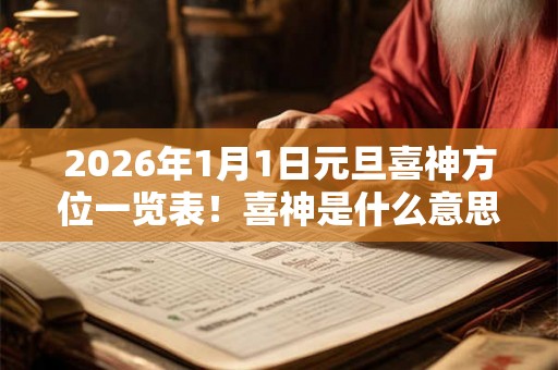 2026年1月1日元旦喜神方位一览表！喜神是什么意思？