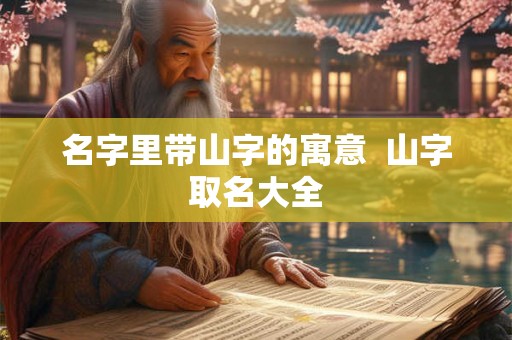 名字里带山字的寓意  山字取名大全