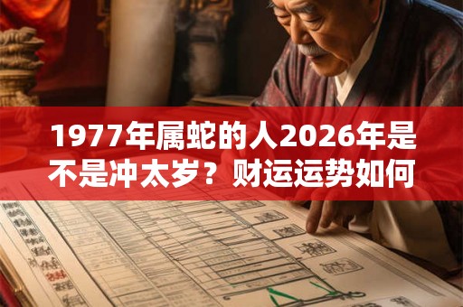 1977年属蛇的人2026年是不是冲太岁？财运运势如何？