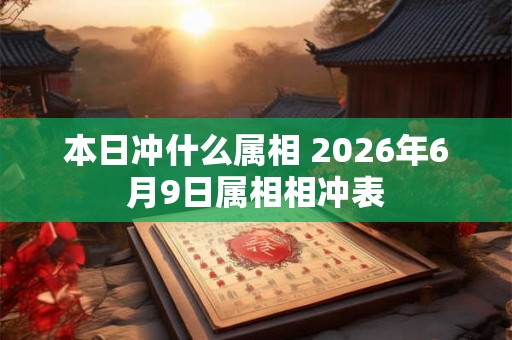 本日冲什么属相 2026年6月9日属相相冲表