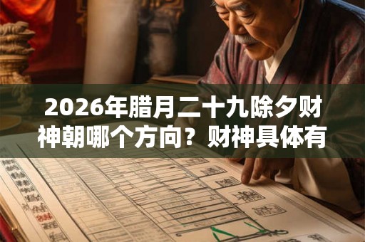 2026年腊月二十九除夕财神朝哪个方向？财神具体有几位？